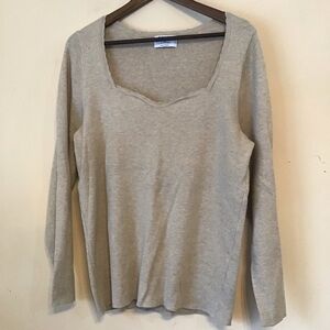 Old Navy Beige Ribbed Knit Top